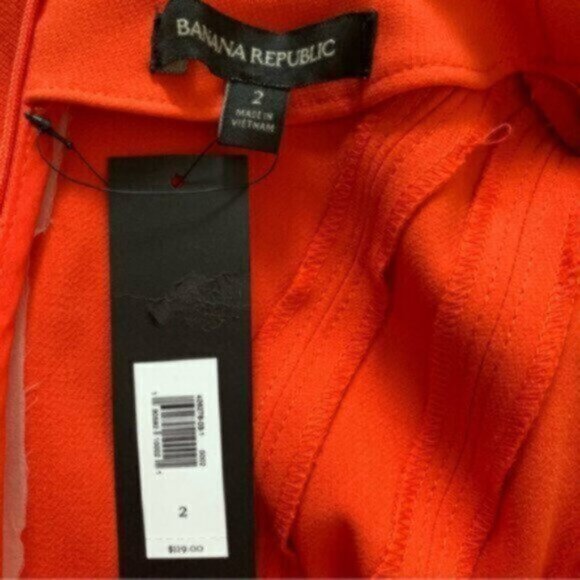 NWT Banana Republic Orange Panel Fit & Flat Sheath Office Dress - Picture 11 of 11